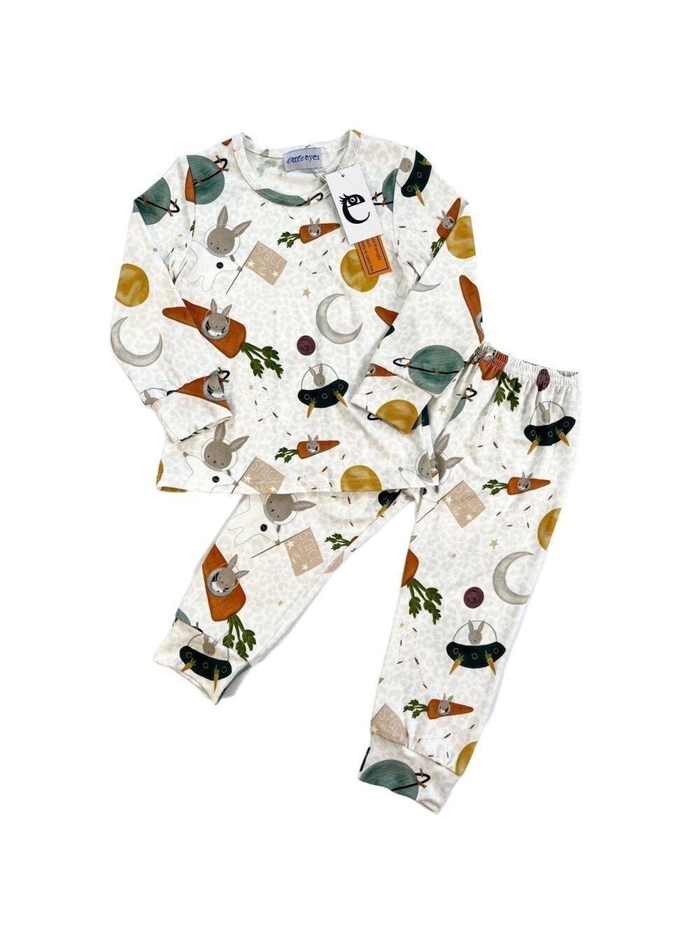 🇨🇦 Little Eyes Cosmic Cottontails Bamboo Kids Two-Piece Set